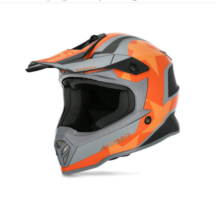 CASCO MOTO ACERBIS CROSS IMPACT STEEL JUNIOR NEGRO NARANJA T.50